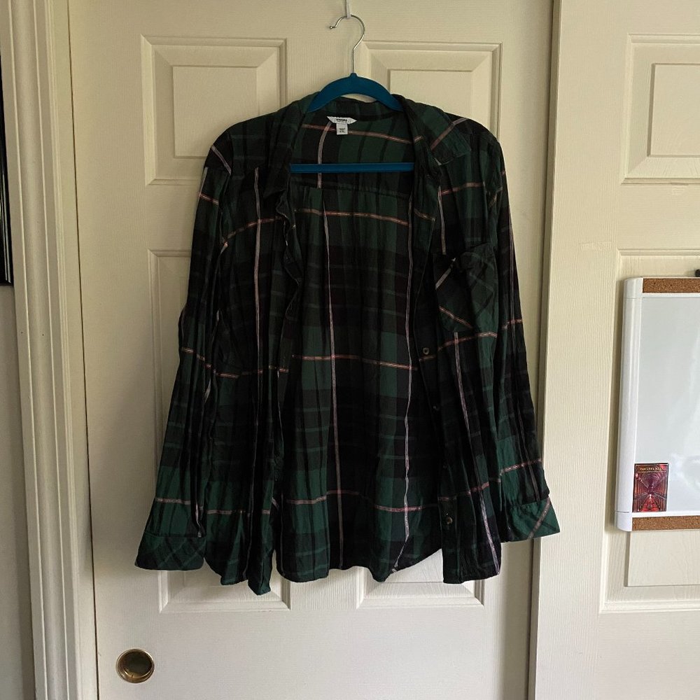 Sonoma XXL Green Plaid Button Up